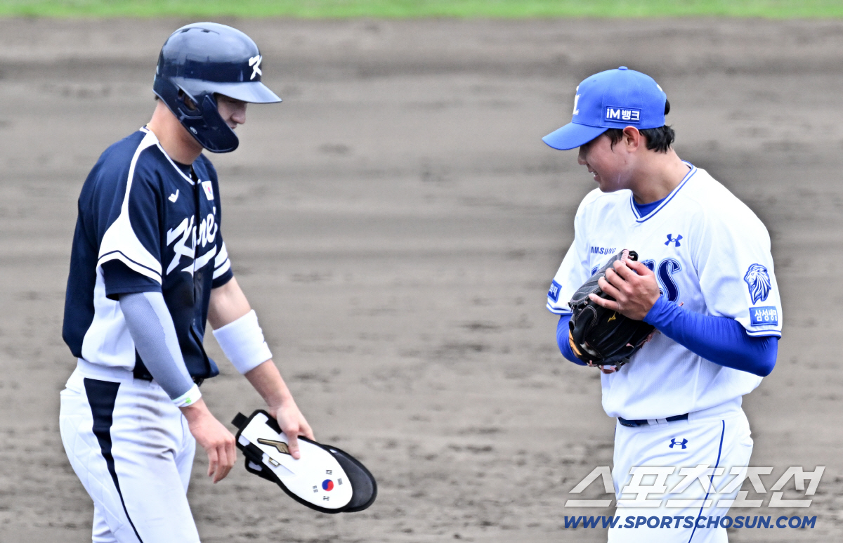 '3B 1S에서도 직구 승부'...삼성 배찬승, 대표팀 김도영 병살로 증…
