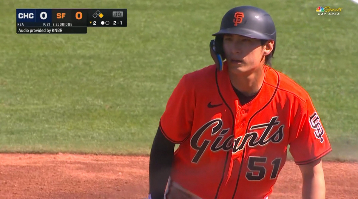 '우익수' 이정후 보기좋네, 총알 보살→SF 더그아웃 주연 행진, 첫 타…