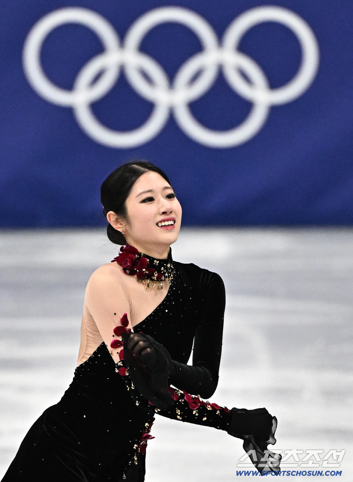 20일(한국시간) 이탈리아 밀라노 스피드스케이팅 아레나에서 열린 밀라노동계올림픽 여자 피겨 프리스케이팅 경기. 연기를 마치고 환호하는 이해인. 밀라노(이탈리아)=송정헌 기자 songs@sportschosun.com/2026.02.20/