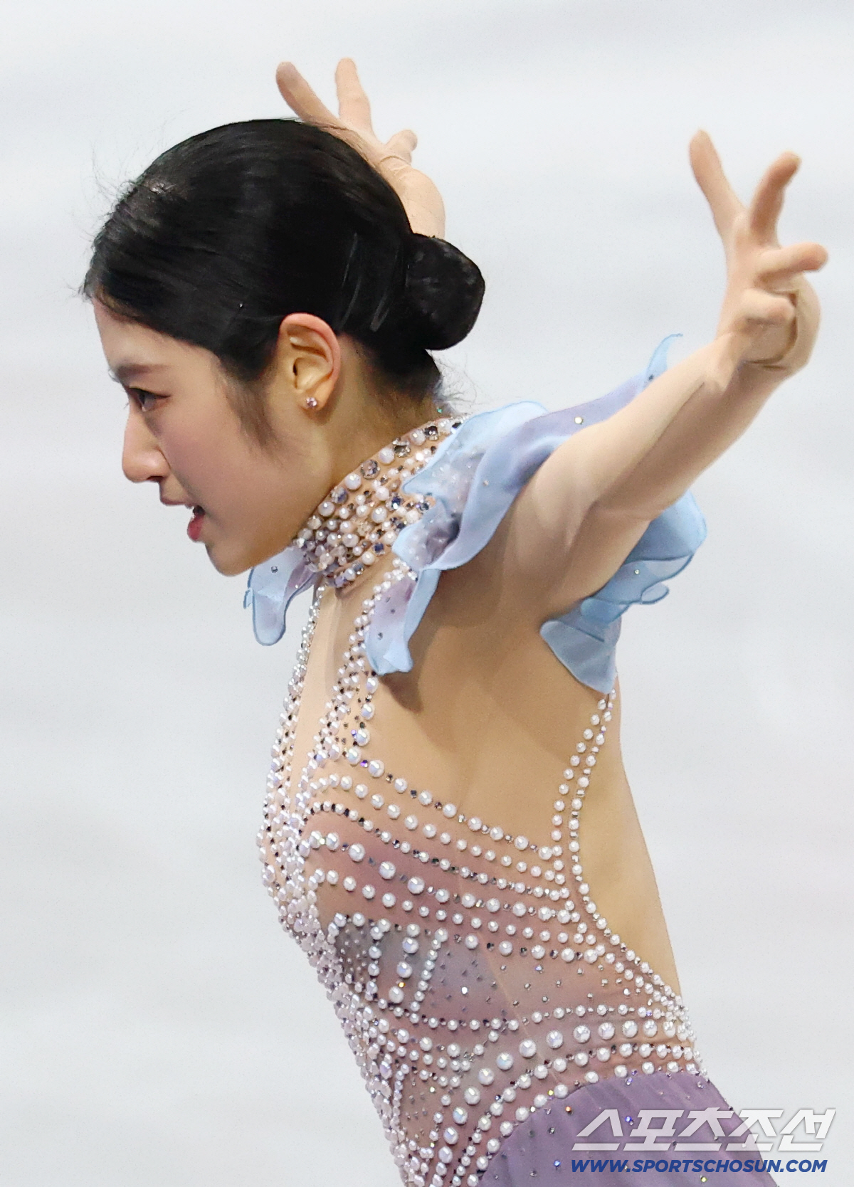 18일(한국시간) 이탈리아 밀라노 스피드스케이팅 아레나에서 밀라노동계올림픽 여자 피겨 쇼트프로그램 경기가 열렸다. 연기를 펼치고 있는 이해인. 밀라노(이탈리아)=송정헌 기자 songs@sportschosun.com/2026.02.18/