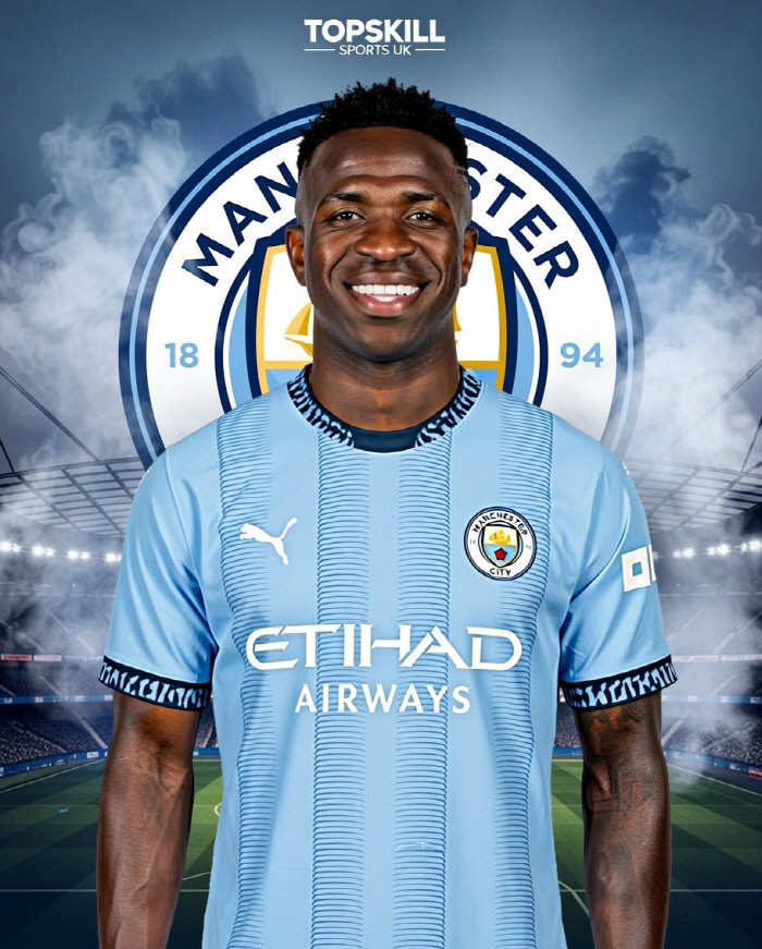 비니시우스(맨시티, 25) in EPL 초대박! 1683억 터진다…펩 감독이 강력히 요구→레알 연봉 크게 웃돌아