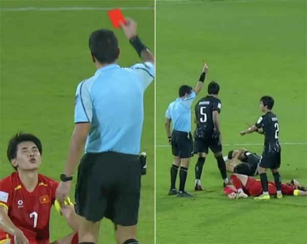 "한국 선수 정강이에 살인태클" 베트남 신성, 결국 2경기 출장정지 '철…