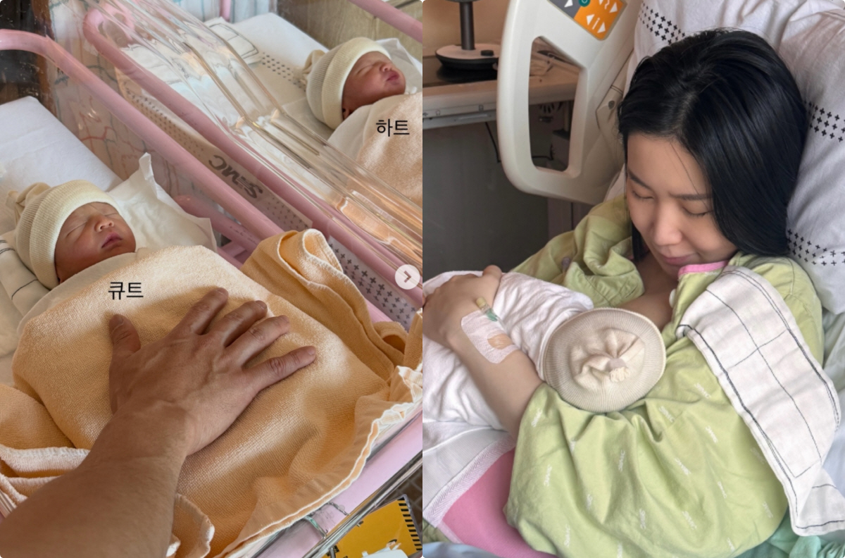 '자궁경부암 극복' 초아, 쌍둥이 母 됐다 "암수술 받은 병원서 출산, …