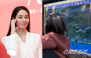'이병헌♥' 이민정, '복집 어항'이 오늘의 아쿠아리움...딸 콧물 한 방에 일정 취소