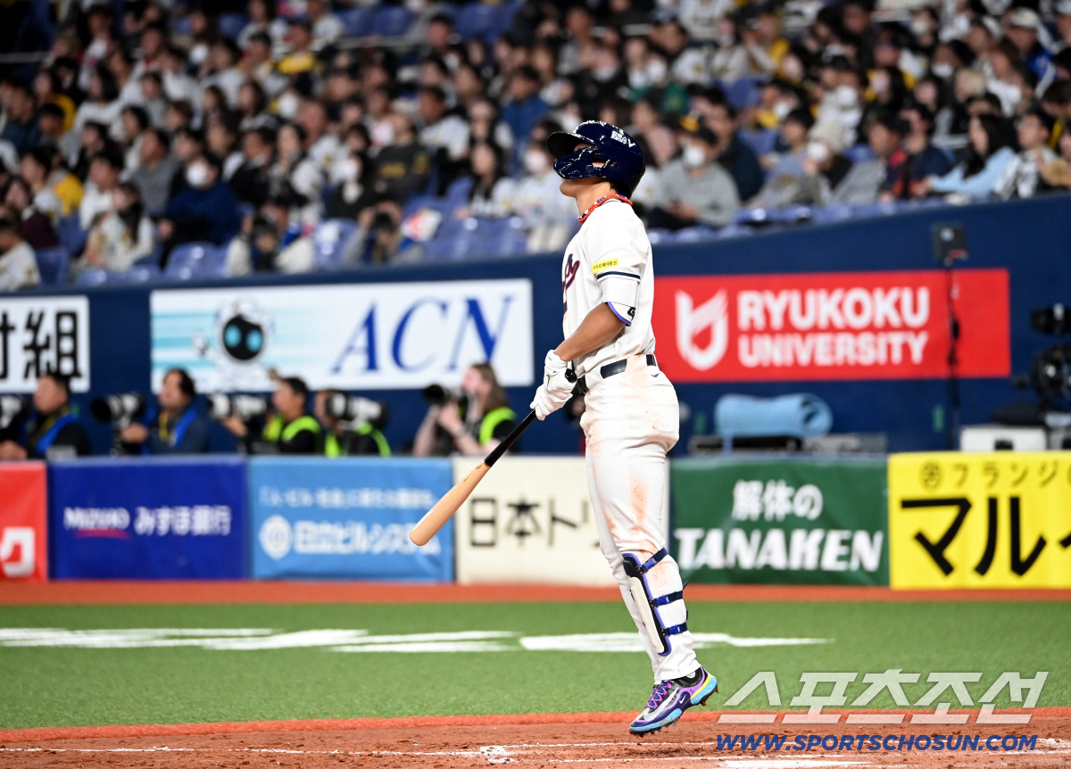 김도영 홈런 터졌다! 日 언론 경계…"SB 투수 상대 만루포 쳤던 그 선…