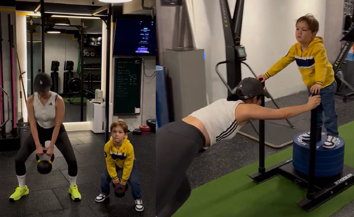 사유리, 6살 子 혼자 잘 키웠네...운동 데이트 "좋은 습관만 전해주고파"