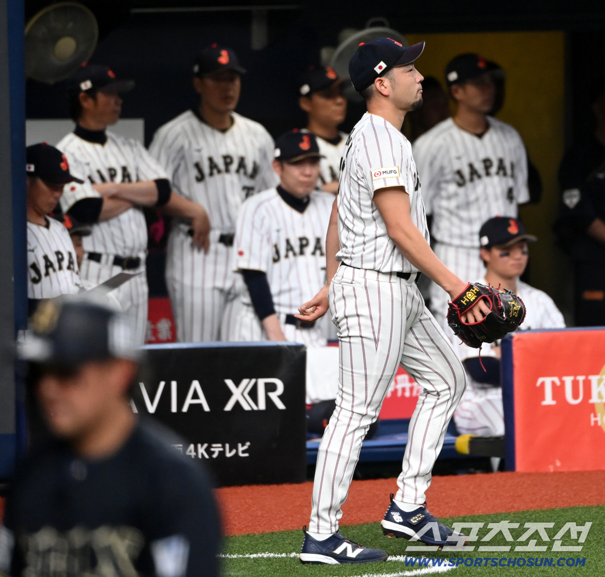 한국전 선발인데…156㎞ 던지고도 난타, 기쿠치의 자신감 "볼 자체는 좋…