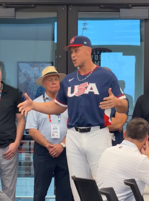 "우리는 해낼 수 있다!" 팀 USA 발진! '캡틴 아메리카' 애런 저지…