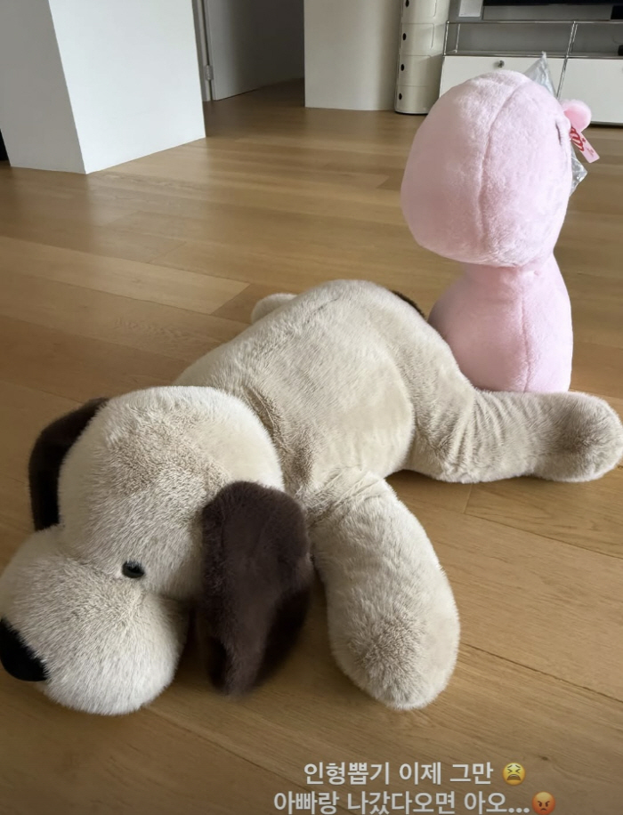 한혜진, 아빠 기성용 닮은 '10살 딸 승부욕' 감탄...거실 인형잔치에…