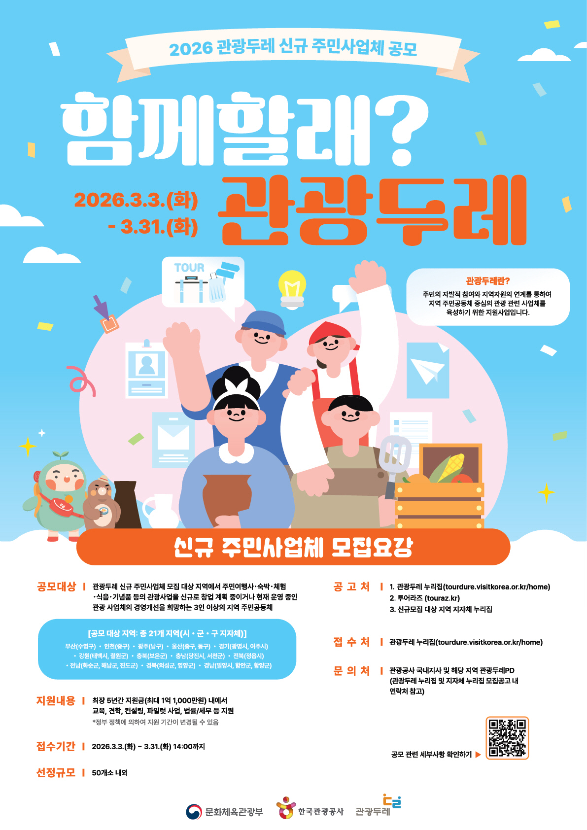 '지역 관광 살린다' 한국관광공사, '2026 관광두레' 신규 주민사업체…