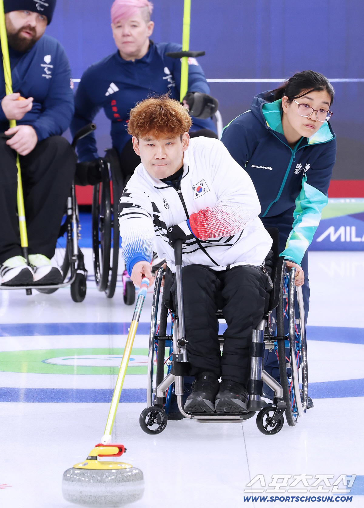 '200%' 이용석X백혜진조 휠체어컬링 '감다살' 완벽샷, 英에 14대3…