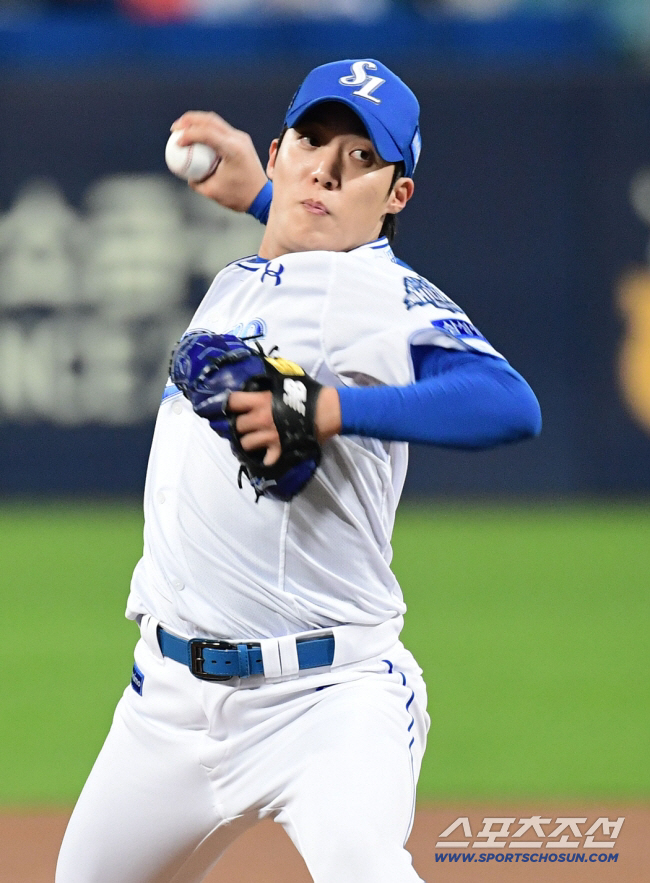 '삼성 천만다행' 충격적 팔꿈치 도미노 부상, 선발 1명 남을뻔 했다