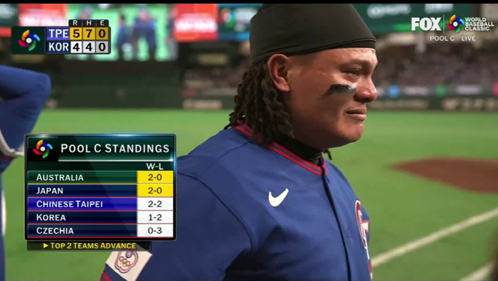 '대만 선수단 한국전 승리 후 폭풍 오열' 그들이 더 간절했나, 씁쓸한 …