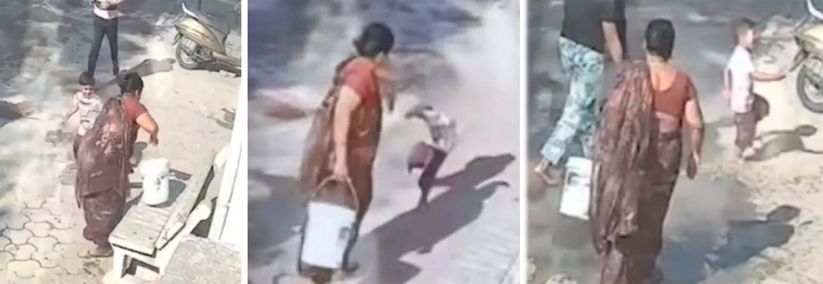 '4살 아이가 축제 때 물감 뿌리자…' 뜨거운 물 퍼부은 친척 '공분'