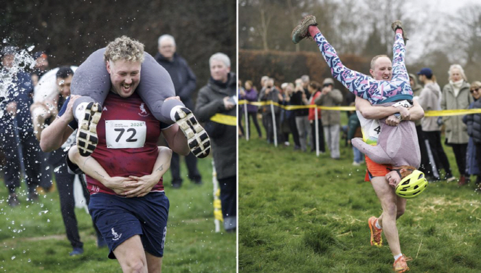 "여보 힘내" '아내 업고 달리기 열려…대회 기원은 무시무시하네