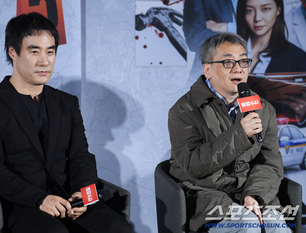 영화 '끝장수사' 제작보고회가 9일 오전 서울 용산구 CGV아이파크몰에서 열렸다. 박철환 감독이 소감을 말하고 있다. 정재근 기자 cjg@sportschosun.com/2026.3.9/