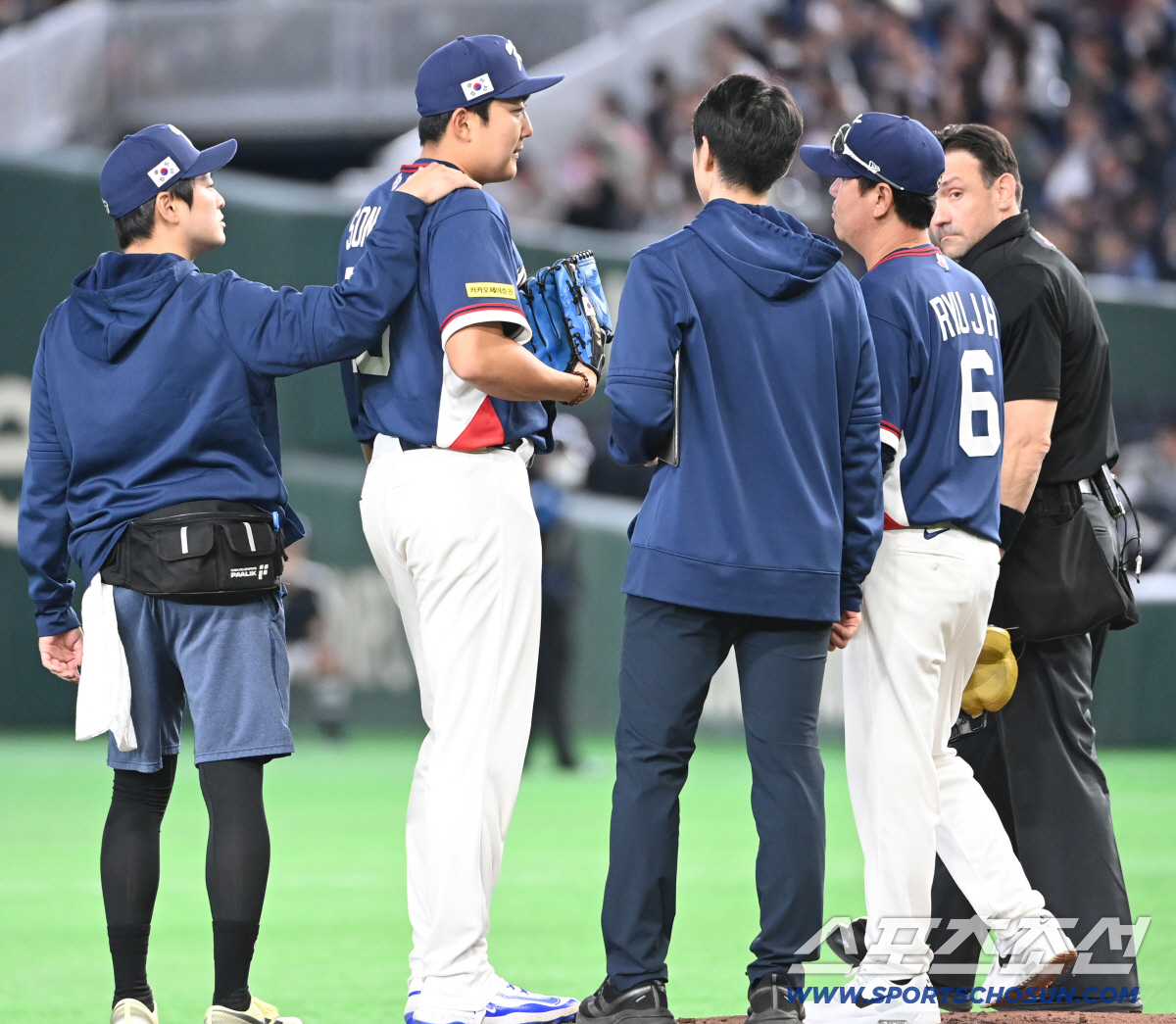 '한국도 LG도 초비상!' 손주영 팔꿈치 이상 호소…8강 가도 추가 등판…