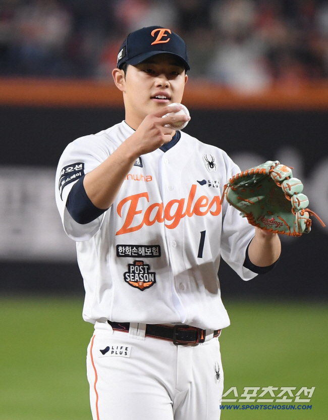 '최고 155㎞' 문동주, 청백전 2이닝 1실점 점검 완료…WBC 대표팀…