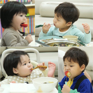 '심형탁子' 하루, 인생 첫 숟가락질…보기만 해도 배부르네('슈돌')