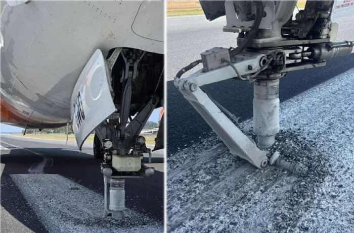 "여객기가 튀어 올랐다"…착륙 시 기체 앞부분 닿아 "큰일 날 뻔"