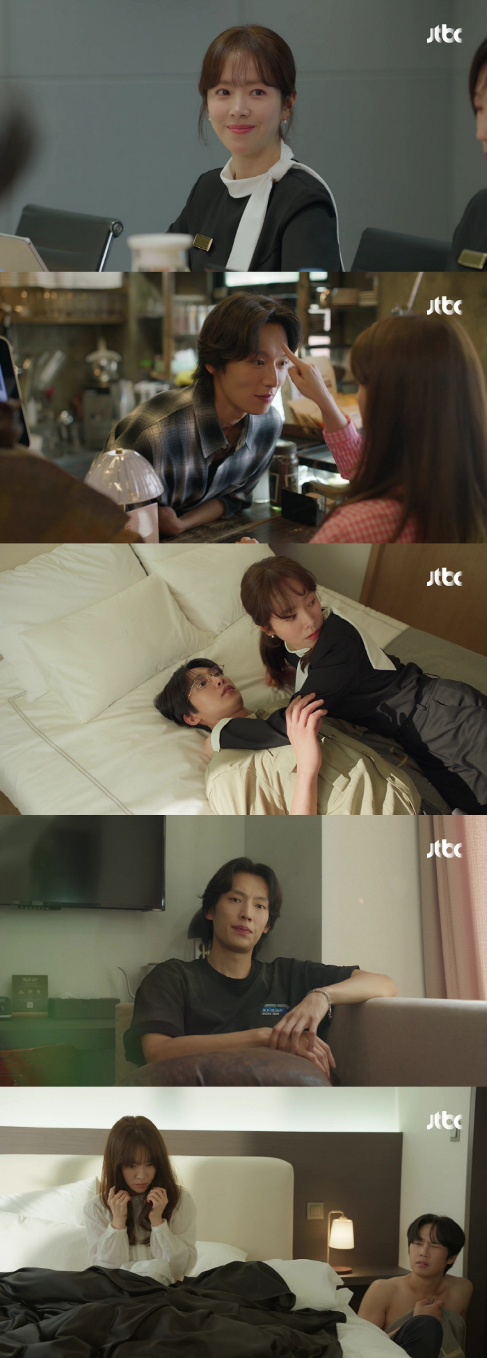 [SC리뷰] '최정훈♥' 눈 감아..한지민, 박성훈과 취중 동침→질투 이기택까지 '혼란'('미혼남녀')