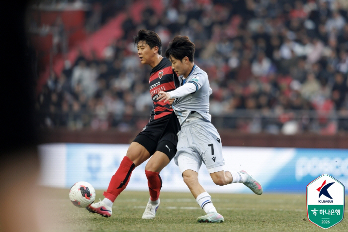 '무고사 장군→이호재 멍군' 첫 승은 다음 기회에...포항-인천, 1-1…