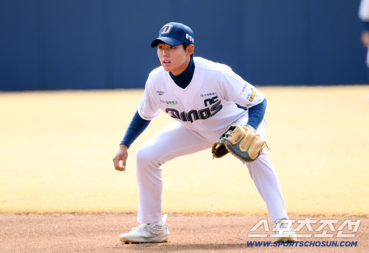 '고졸 루키 맞아?' NC 신재인, 이틀 연속 리드오프 초구 공략...바…