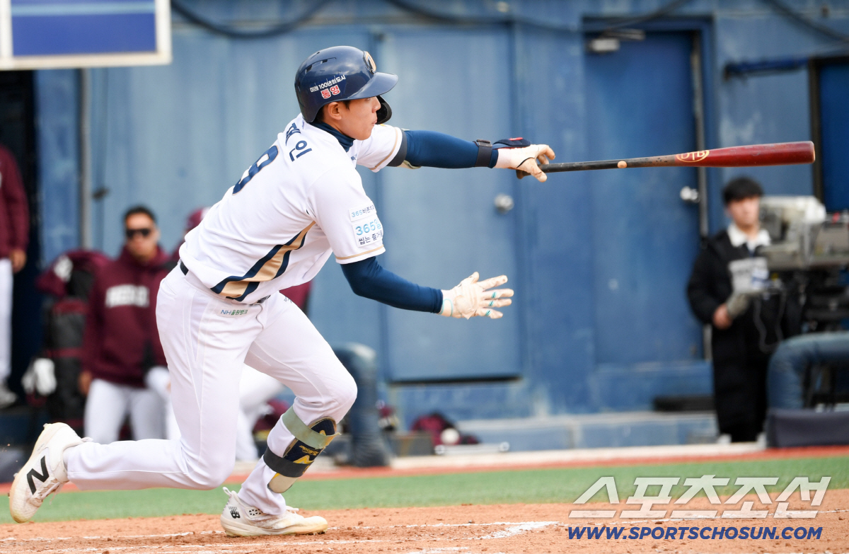 '고졸 루키 맞아?' NC 신재인, 이틀 연속 리드오프 초구 공략...바…