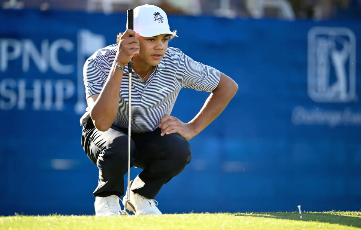 아직은 멀었나…타이거 우즈 아들 찰리, '주니어 마스터스'서 +26 최하…