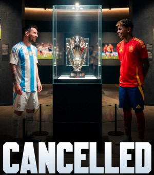 [오피셜]'GOAT' 메시, '50년 재능' 야말→정면 충돌 끝내 무산…UEFA, CONMEBOL '피날리시마' 취소 공식 발표