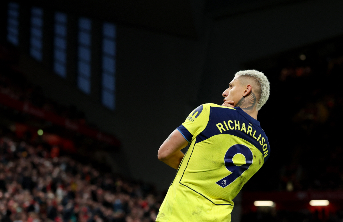 '16→15%' 토트넘 강등 확률 하락! 고마워 히샬리송…리버풀전 극적 …