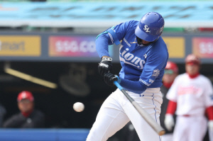 잠잠하던 디아즈, 드디어 터졌다, 시범경기 첫 홈런, 밀어서 잠금 해제