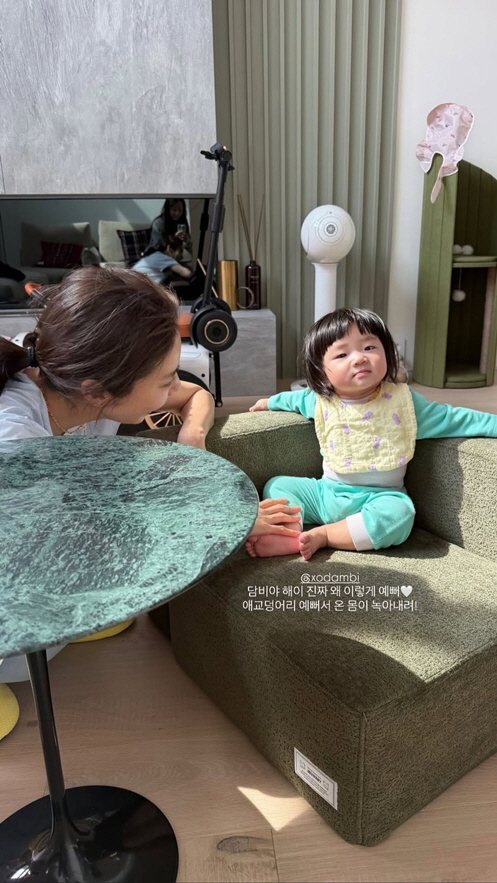 손담비 딸, 유아 전용 소파 앉았다..'월세 천만원' 집 떠난 뒤 새집 …