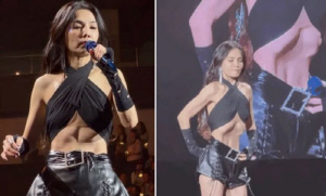 유명 여가수 배가 왜 이래?…공연 중 '복부 진공' 공개 논란