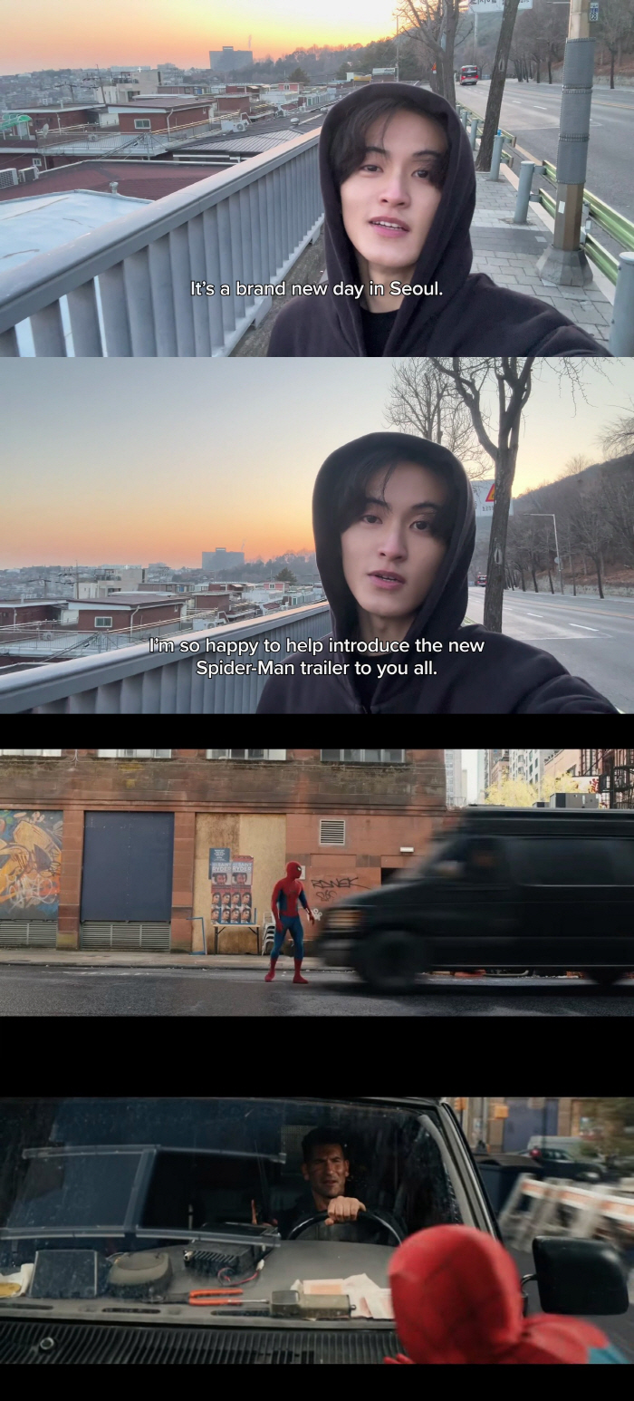 NCT 마크가 여기 왜 나와? '결혼' 톰 홀랜드♥젠데이아 '스파이더맨: 브랜드 뉴 데이' 홍보 등판