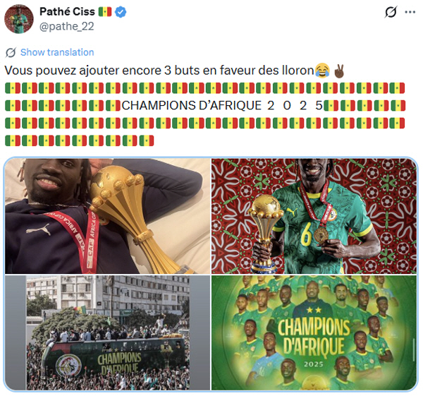 "당신들은 미쳤어" 세네갈, 네이션스컵 우승 박탈 결정에 '불복'…트로피…