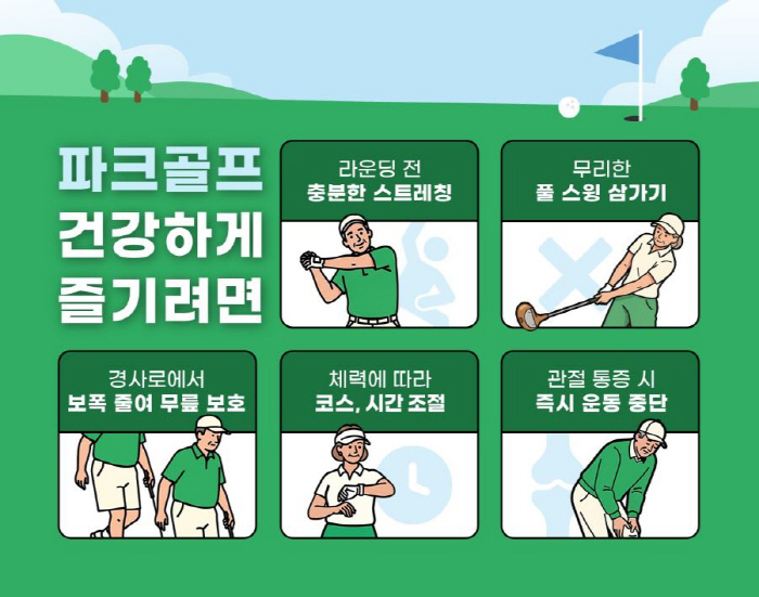 시니어 인기 스포츠 '파크골프', 부상 없이 즐기려면?