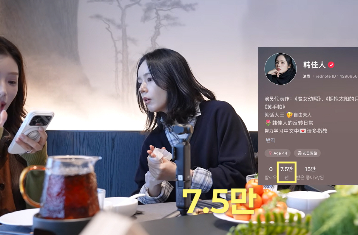 한가인, "팔로워만 100만" 中왕홍과 깜짝 만남에 '급' 의기소침 "난…