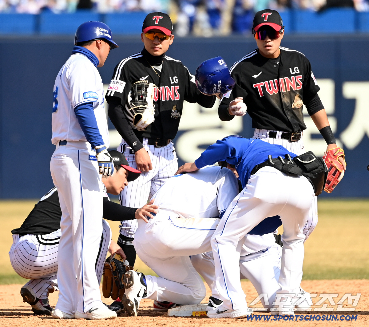 [속보]이성규, 강한 견제구 얼굴 강타...병원 급후송