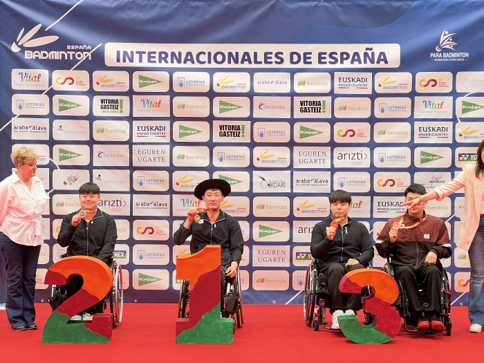 "K-파라 배드민턴의 쾌거!" WH1 최정만-진기범-박해성,스페인 인터내셔널 금,은,동 싹쓸이! '금4-은3-동4' 획득