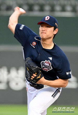 최고 155km보다, 최저 150km가 더 놀랍다...곽빈 공 살벌하네, 올해 초대형 사고 치나