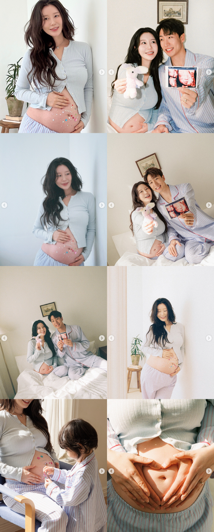 '조성환♥' 나비, D라인 노출 '만삭화보'..늘씬한데 배만 볼록