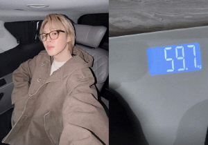 방탄소년단 지민, 10kg 뺐다더니…59.7kg '뼈말라' 인증