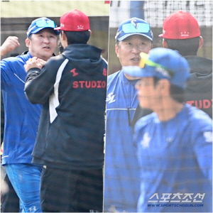 '왜 인사를 그렇게 해?' 주먹 쥐고 불호령 날리던 최형우, 후배 얼굴 보자 결국 '흐뭇'[대구 현장]