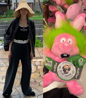 하정우♥차정원, 하와이 여행 포착..비 속에서도 '달달한 데이트'