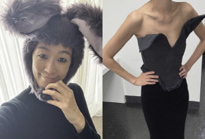 '180cm·51kg' 홍진경, 가슴뼈 훤히 드러난 드레스핏...