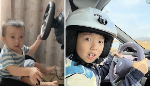 7살짜리 프로 카레이서, 中 대회 우승…"연료 마시고 자랐나?"