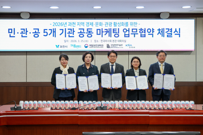 [경마] 한국마사회 등 과천 5개 기관, '경제·문화·관광 클러스터' 구축 위한 공동 마케팅 MOU 체결