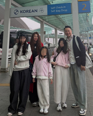 활동 없던 주영훈, 뜻밖의 근황...♥이윤미 세 딸과 미국행 