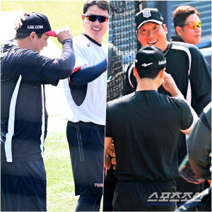 툴툴대도 다정했던 형…잠실 찾은 김현수, 친정 선수단과 뭉클한 해후[잠실 현장]